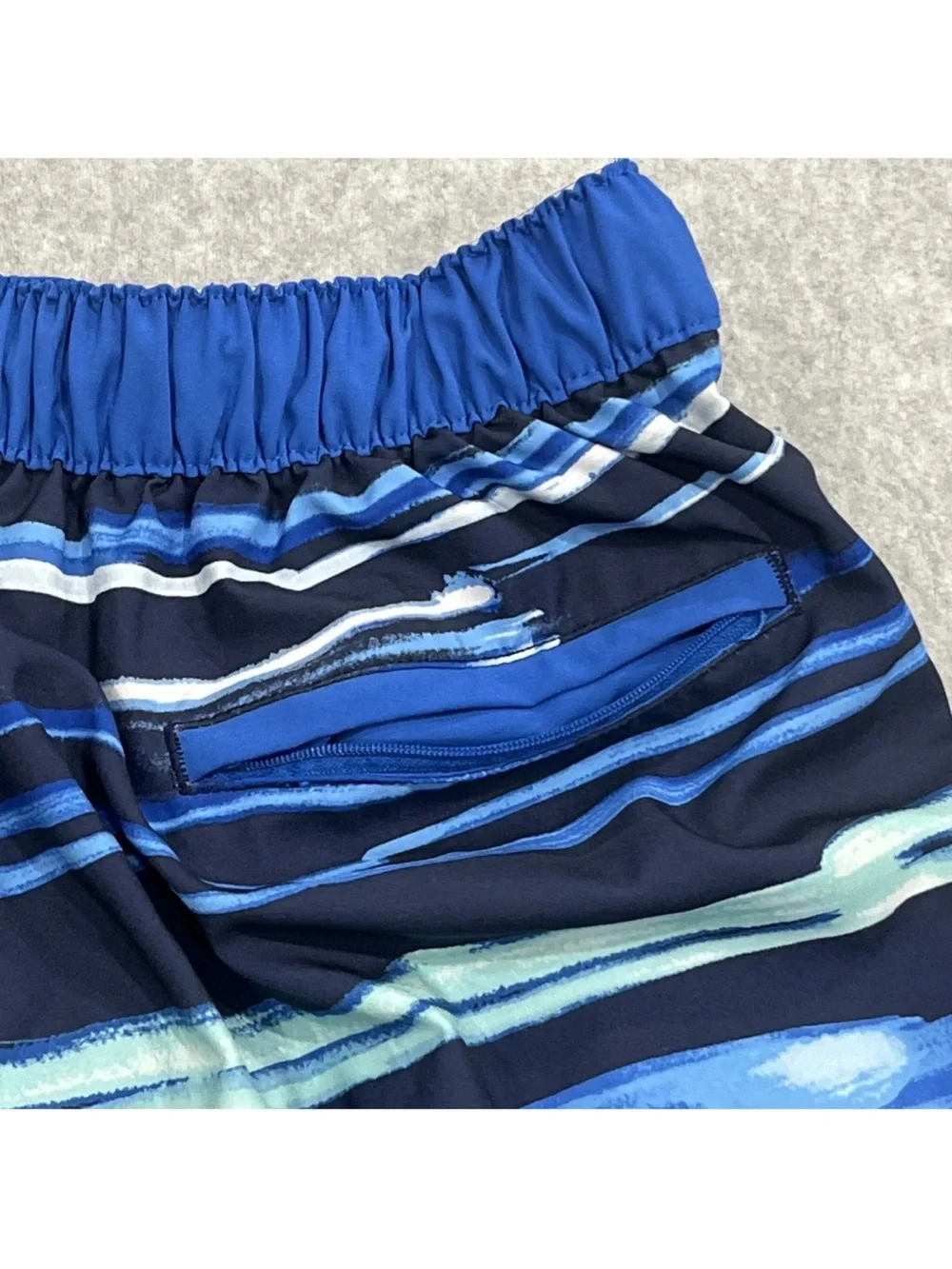 Speedo Mens Swim Shorts Blue Black Green Trunks Surf Ocean Tropical Size Medium
